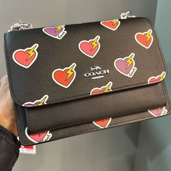 NWT ❤️ Coach Klare Crossbody Bag With Heart Bolt Print - Picture 1 of 10